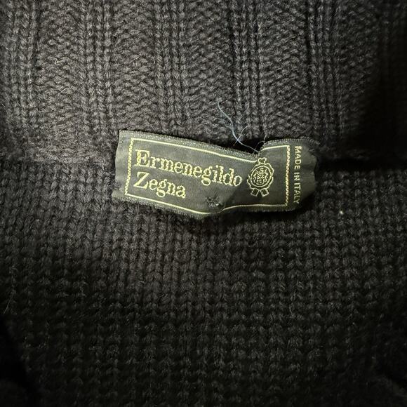 VTG Ermenegildo Zegna Womens Wool Knit Jacket Coat Double Breasted Size S Italy - Picture 4 of 9